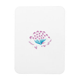Light Cornflower Blue, Sky Megenta, Girly Magnet