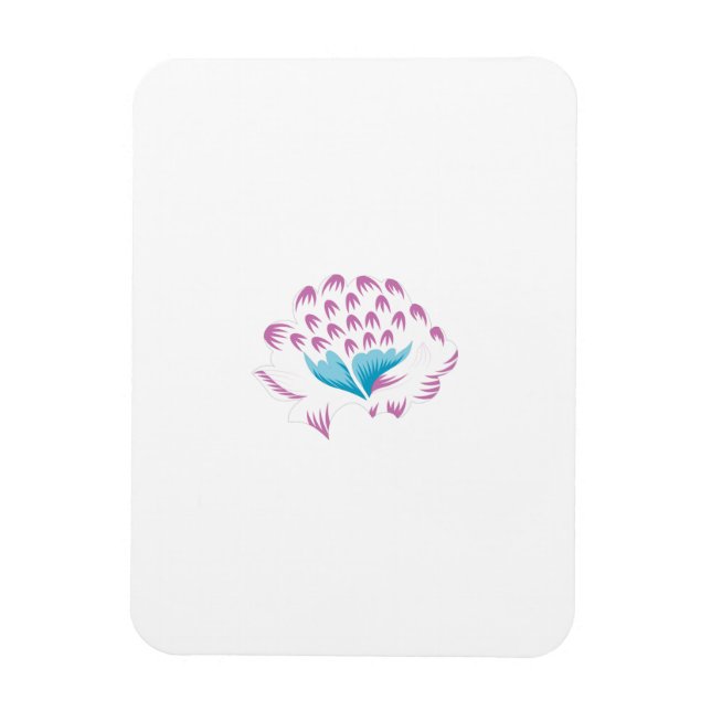 Light Cornflower Blue, Sky Megenta, Girly Magnet (Vertical)