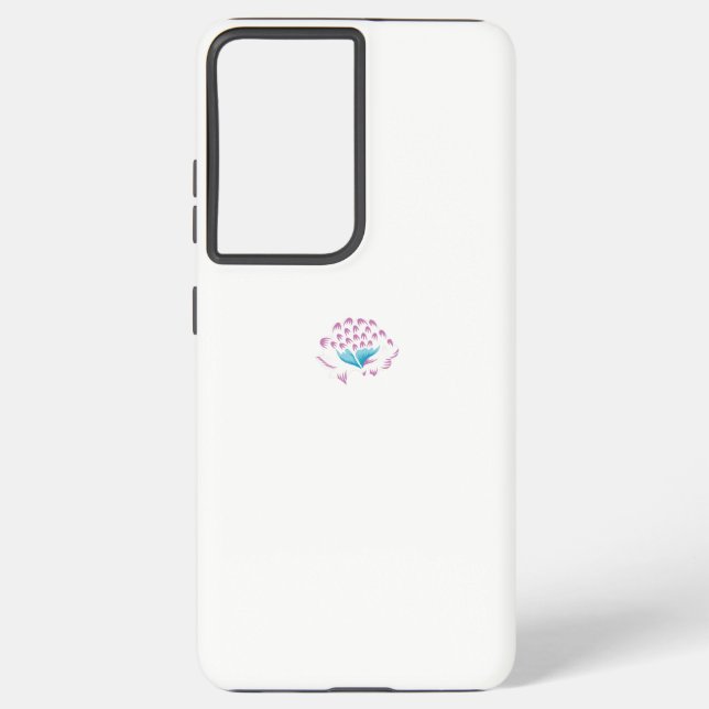Light Cornflower Blue, Sky Megenta, Girly Samsung Galaxy Case (Back)