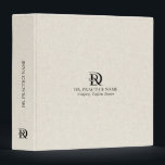 Light Cream Linen Texture Black Dr. Practice Logo 3 Ring Binder<br><div class="desc">Introducing a sophisticated light beige linen texture print,  accented with a sleek black Dr. practice logo and customizable text. Personalize this premium binder with your own logo or maintain the current one for a touch of professionalism. Ideal for organizing medical office documents in style.</div>