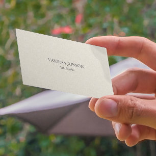 Light Cream Linen Texture Business Card