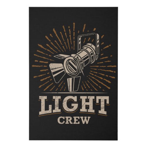 LIGHT CREW Theatre Lighting Technician Stage Faux Canvas Print