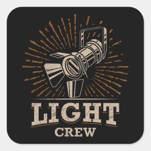 LIGHT CREW Theatre Lighting Technician Stage Square Sticker