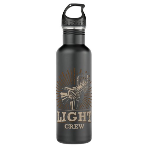 LIGHT CREW Theatre Lighting Technician Stage Stainless Steel Water Bottle