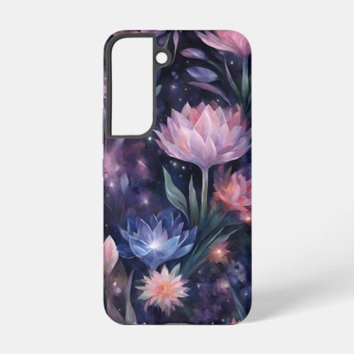 Light Crystal Flowers with Dark Floral  Samsung Galaxy S22 Case