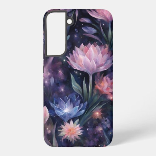 Light Crystal Flowers with Dark Floral  Samsung Galaxy S22 Case