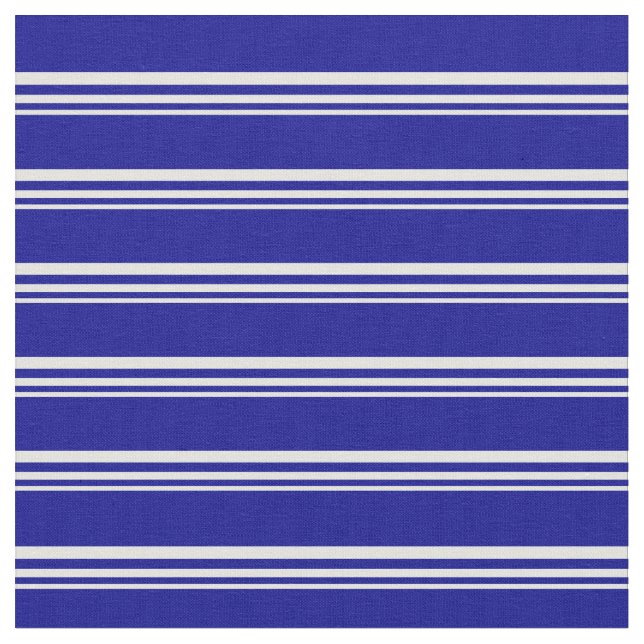 Light Cyan and Dark Blue Stripes Pattern Fabric (Close Up)