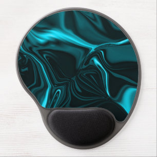 Light cyan and dark curves on dark background gel mouse pad