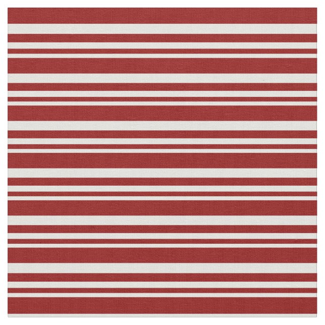 Light Cyan and Dark Red Lined Pattern Fabric (Close Up)