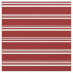 [ Thumbnail: Light Cyan and Dark Red Stripes Pattern Fabric ]