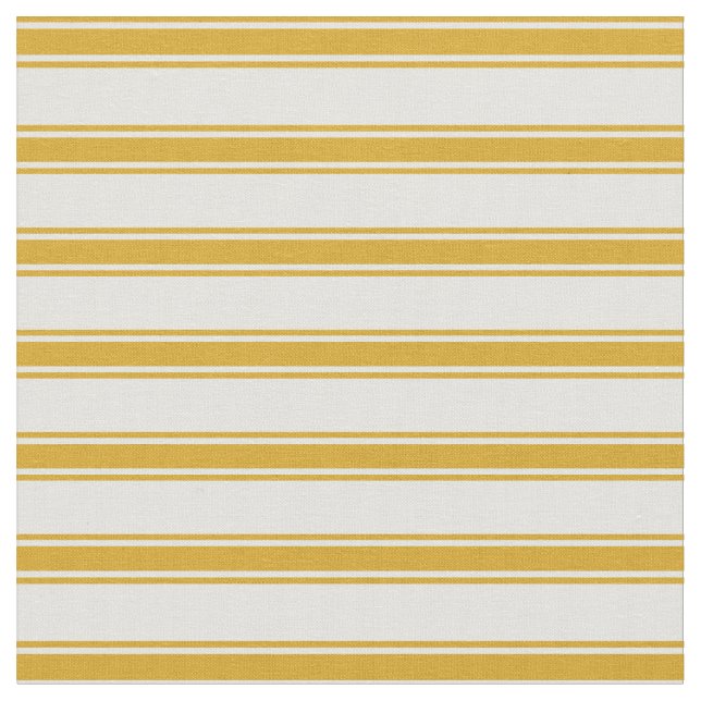 Light Cyan and Goldenrod Stripes Fabric (Close Up)