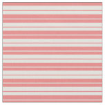 [ Thumbnail: Light Cyan and Light Coral Colored Lines Pattern Fabric ]