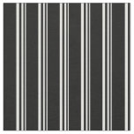 [ Thumbnail: Light Cyan & Black Striped/Lined Pattern Fabric ]