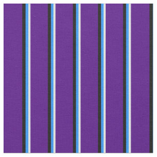 Light Cyan, Blue, Black & Indigo Pattern Fabric