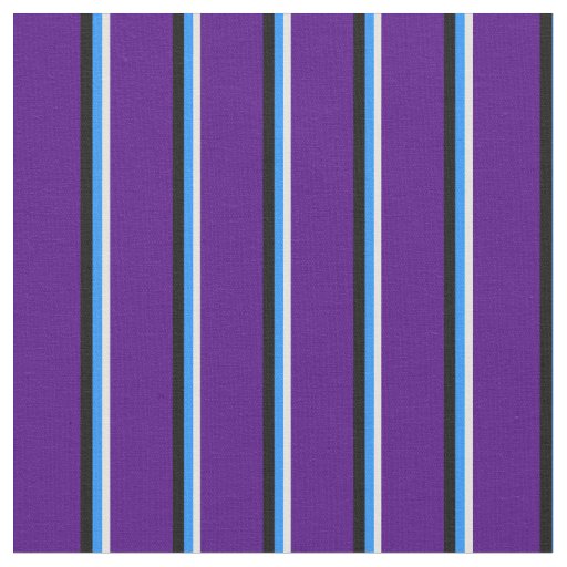 Light Cyan, Blue, Black & Indigo Pattern Fabric