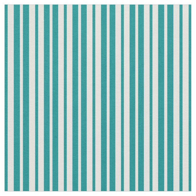 Light Cyan & Dark Cyan Pattern of Stripes Fabric (Close Up)