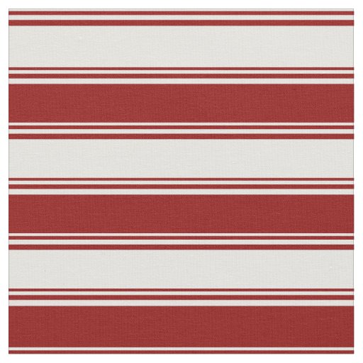 Light Cyan & Dark Red Striped Pattern Fabric