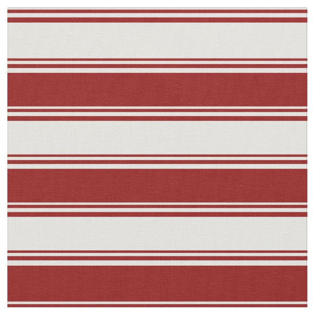 Light Cyan & Dark Red Striped Pattern Fabric (Close Up)