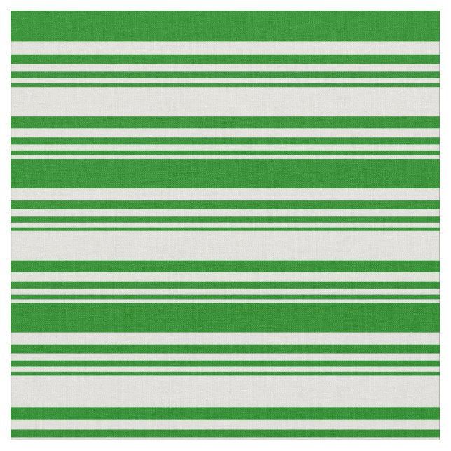 Light Cyan & Green Colored Stripes Pattern Fabric (Close Up)