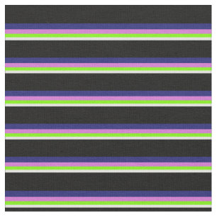 Light Cyan, Green, Orchid, Midnight Blue & Black Fabric