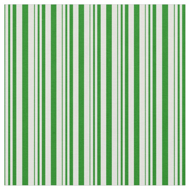 Light Cyan & Green Striped Pattern Fabric (Close Up)