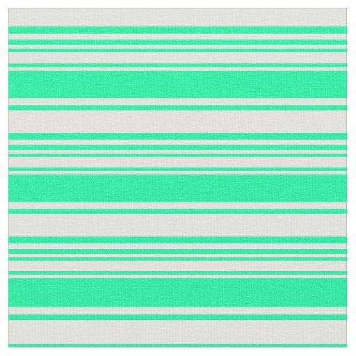 Light Cyan & Green Striped Pattern Fabric