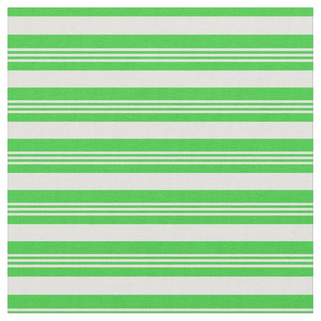 Light Cyan & Lime Green Pattern of Stripes Fabric (Close Up)