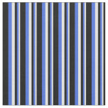 [ Thumbnail: Light Cyan, Royal Blue, and Black Lines Fabric ]