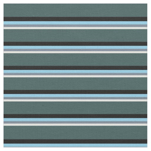 Light Cyan, Slate Gray, Sky Blue, Black & Gray Fabric