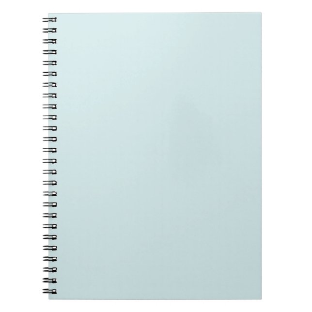Light Cyan Solid Plain Color Notebook (Front)