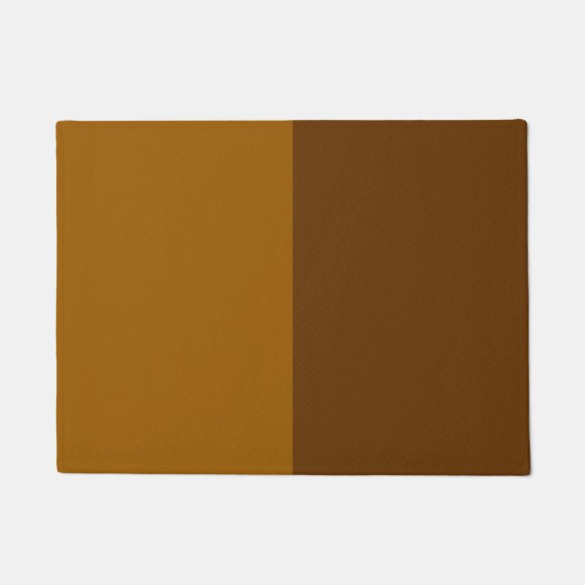 Light Dark Brown Part Half Sides Design Doormat (Front)