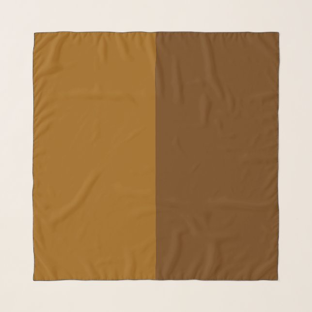 Light Dark Brown Part Half Sides Design Scarf (Front)