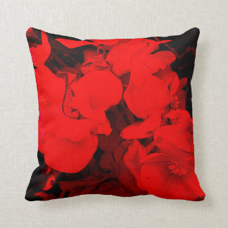 Light & dark flowers throw pillow