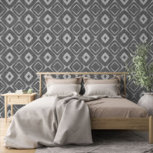 Light Dark Medium Gray Black Squares Art Pattern Wallpaper