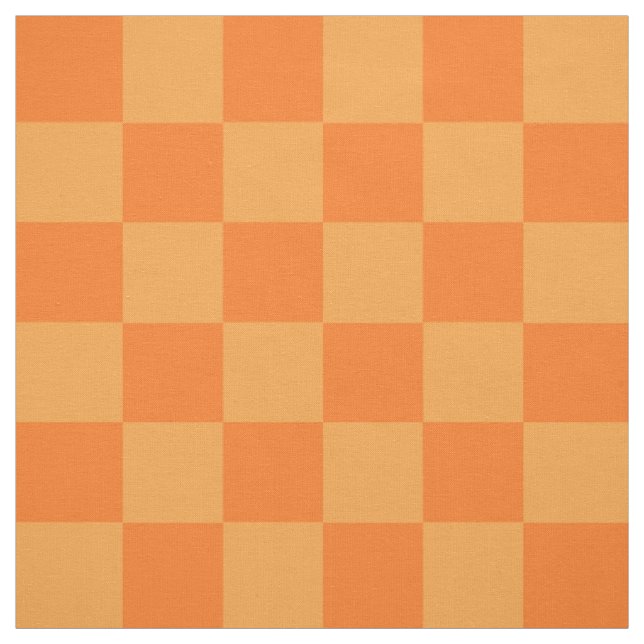 Light Dark Orange Checkered Design  Fabric (Swatch)