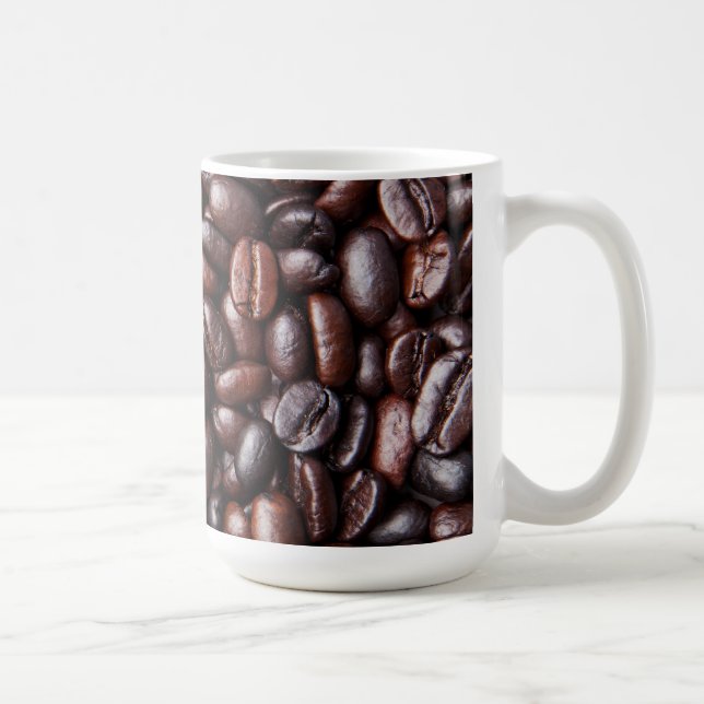 Light & Dark Roast Coffee Beans - Customized Blank Mug (Right)