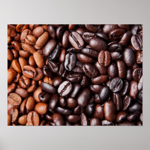 Light  Dark Roast Coffee Beans _ Customized Blank Poster
