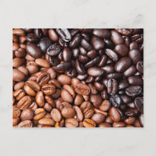 Light & Dark Roasted Coffee Beans Customized Blank Postcard