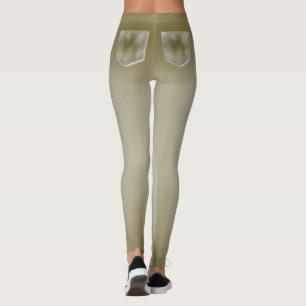 Light Denim Like Pocket Leggings