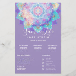 Light Devotion Mandala Lilac Intro Services Flyer