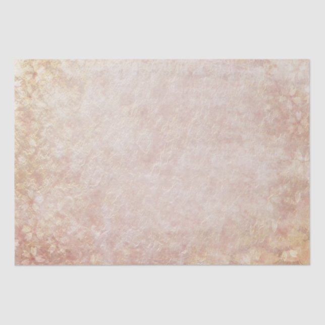 Light Distressed Urban Grunge Spring Flowers Tissue Paper (Front)