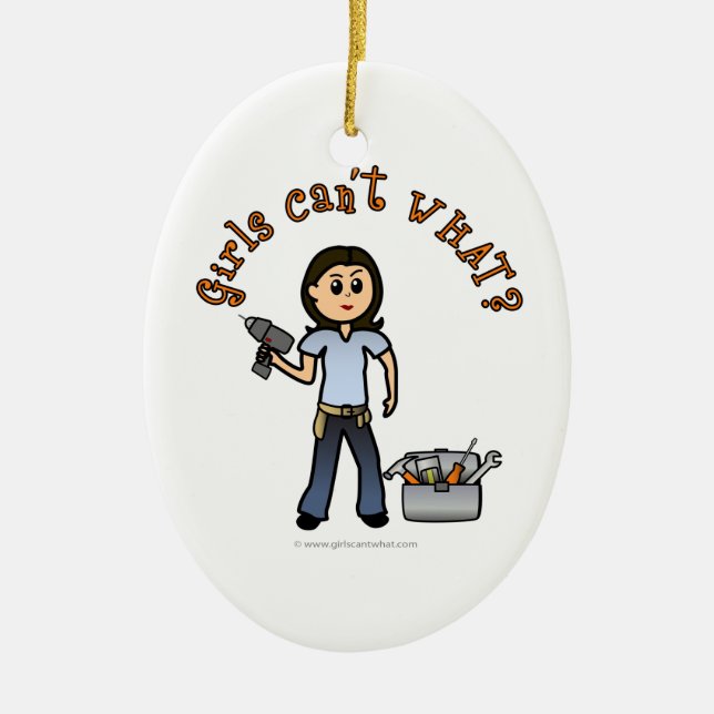 Light Do-It-Yourself Diva Ceramic Ornament (Front)