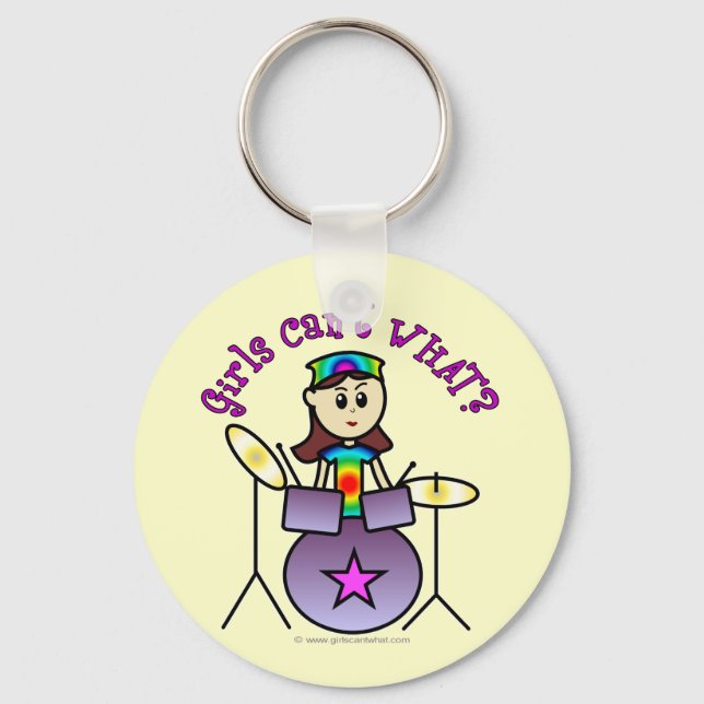 Light Drummer Girl Keychain (Front)