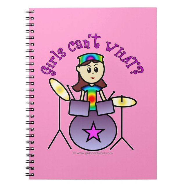 Light Drummer Girl Notebook (Front)