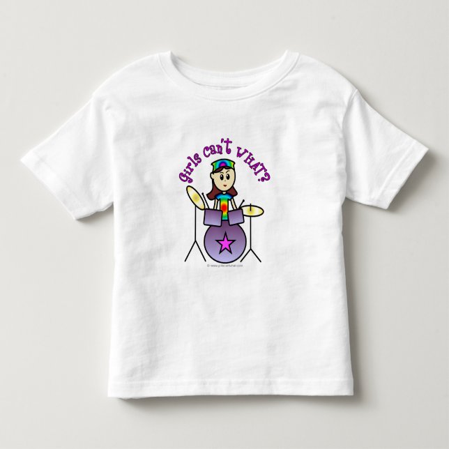 Light Drummer Girl Toddler T-shirt (Front)