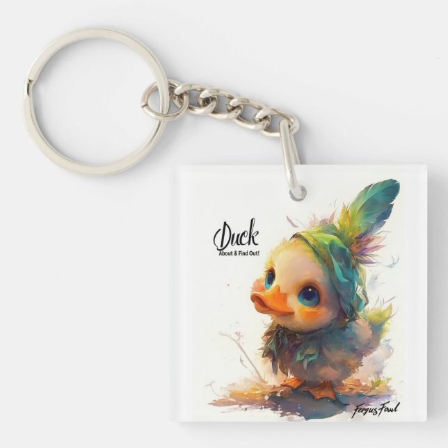 Light Duck About & Find Out Keychain (Front)