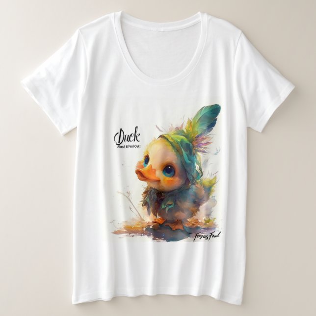 Light Duck About & Find Out Plus Shirt (Design Front)