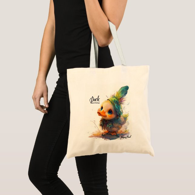 Light Duck About & Find Out Tote Bag (Front (Product))