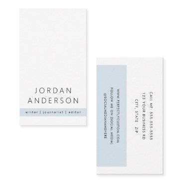 Light dusty blue color block modern minimal business card Light dusty blue color block modern minimal business card