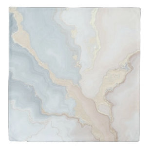 Light Dusty Blue Gray Beige Cream Abstract Duvet Cover